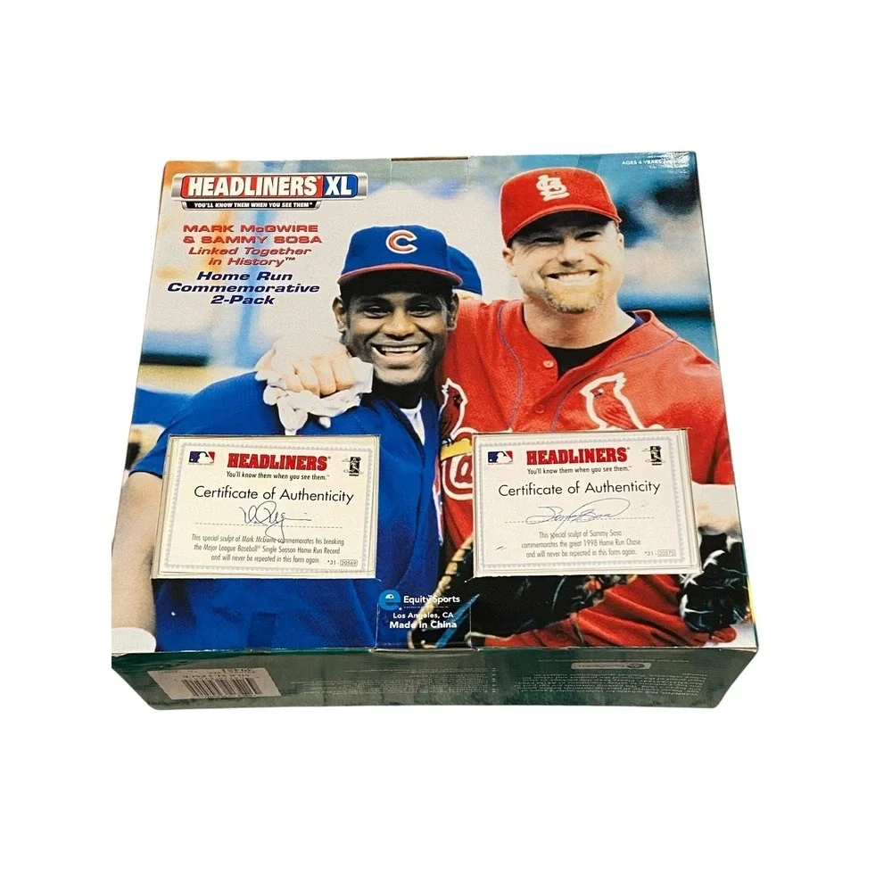 HEADLINERS XL SAMMY SOSA &‎ MARK MCGWIRE - NIB GREAT FOR DISPLAY